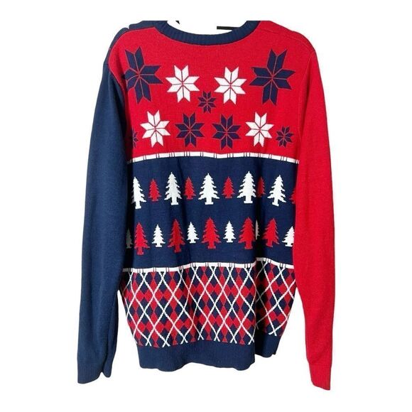NFL Team Apparel New England Patriots Football Knit Sweater Size Extra Large - Picture 2 of 5